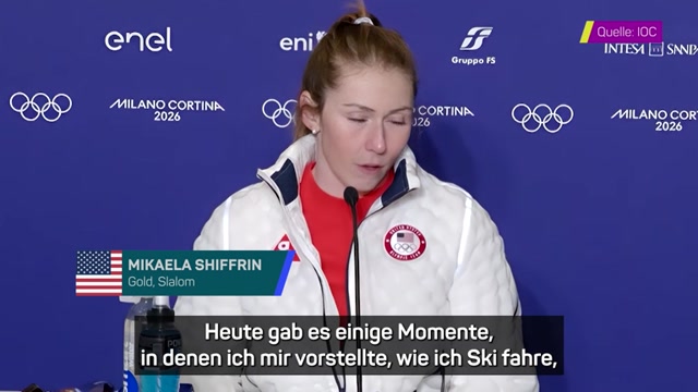 Shiffrin kämpft nach Goldmedaille mit den Tränen Shiffrin kämpft nach Goldmedaille mit den Tränen