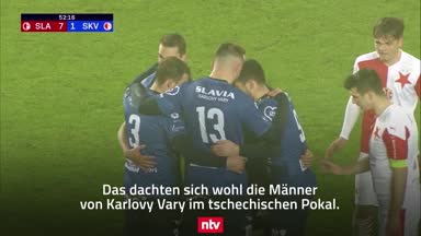 Kuriose Karussell-Ecke im tschechischen Pokal