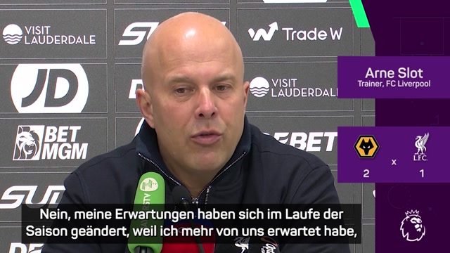 Slot nach Wolverhampton-Pleite bitter enttäuscht Slot nach Wolverhampton-Pleite bitter enttäuscht