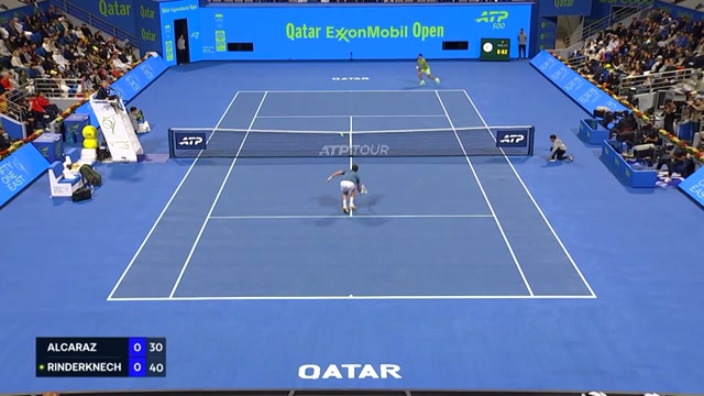 Highlights: Alcaraz schlägt Rinderknech in Doha