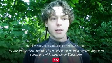 Eriksen besucht das dänische EM-Quartier