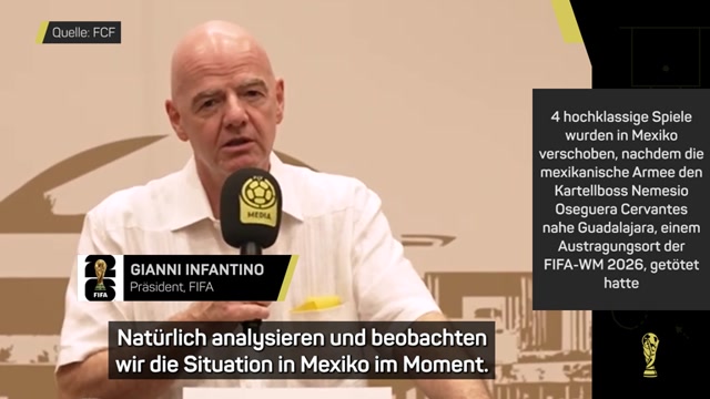 Infantino: "Volles Vertrauen in Mexiko"