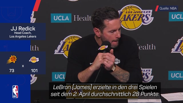 Redick lobt LeBron: "Er ist sehr fokussiert"