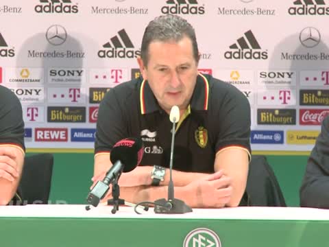 Belgiens Trainer Leekens und Wilmots vor Deutschland-Spiel