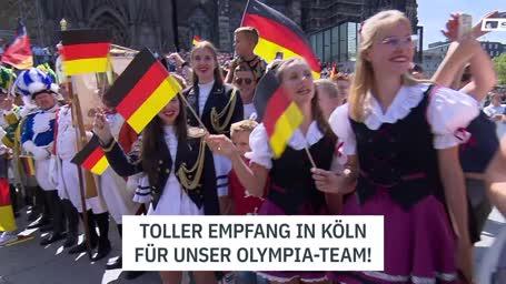 Großer Empfang für deutsches Olympia-Team
