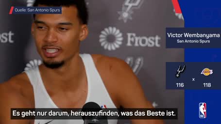 Wembanyama: "Machen uns keine Sorgen" Wembanyama: "Machen uns keine Sorgen"