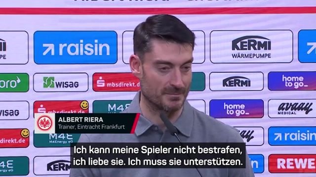 Riera will seine SGE-Spieler "nicht bestrafen"