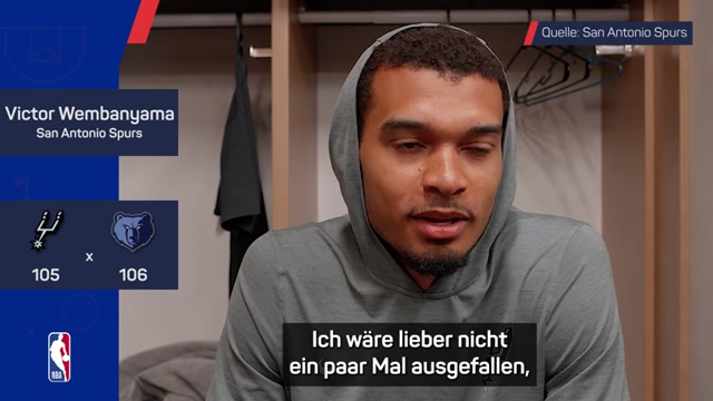 Wembanyama: "Niemand zeigt mit dem Finger auf andere"