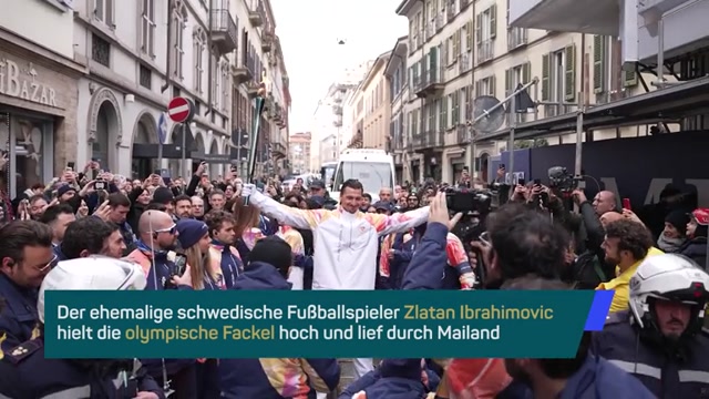 Ibrahimovic trägt olympische Fackel durch Mailand