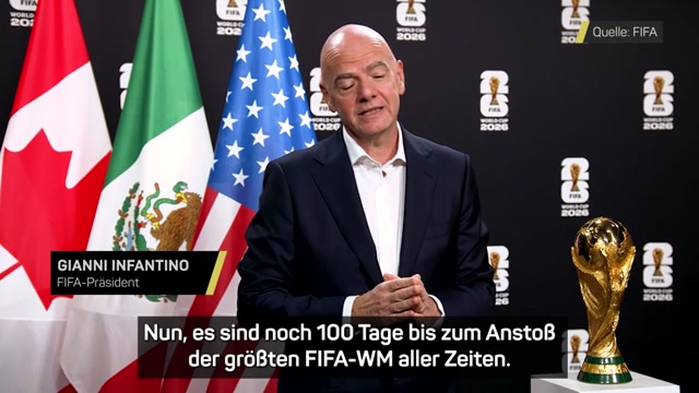100 Tage bis zur WM: Infantino kündigt "Historisches" an 100 Tage bis zur WM: Infantino kündigt "Historisches" an