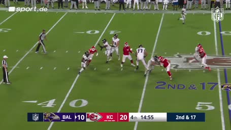 Jackson findet Likely für 49-Yard-Touchdown