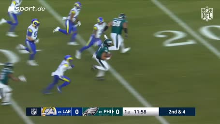 Hurts läuft über 44 Yards zum Touchdown