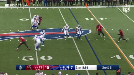 Allen zaubert! 43-Yards-Wurf kommt an