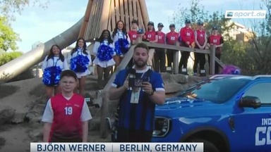 Hier gibt Björn Werner den Colts-Pick bekannt