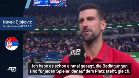 Djokovic kämpft in Shanghai: "Es ist brutal"