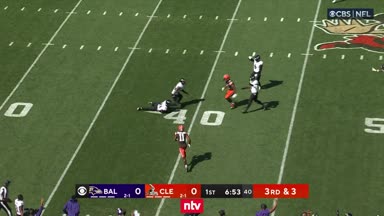 Browns-Rookie DTR wirft abgefälschte Interception