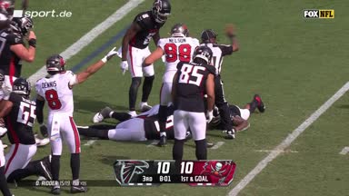 Bitterer Falcons-Turnover kurz vor der Endzone