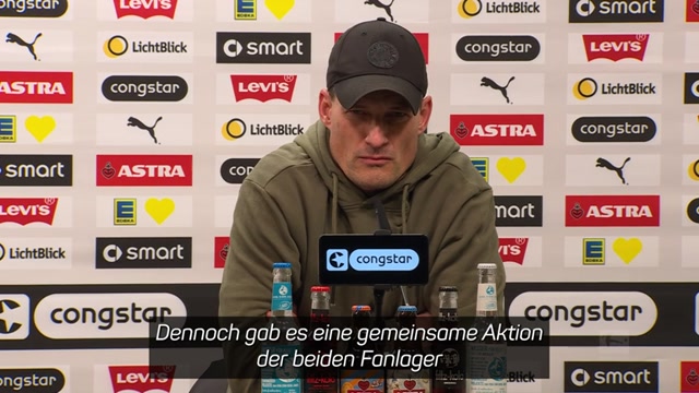 Blessin und Thioune loben Fan-Aktion Blessin und Thioune loben Fan-Aktion