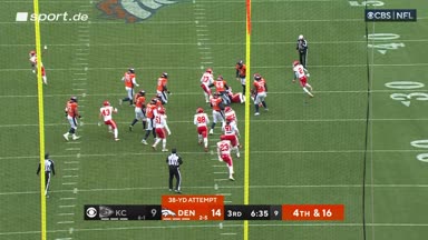 Chiefs blocken Field-Goal-Versuch der Broncos