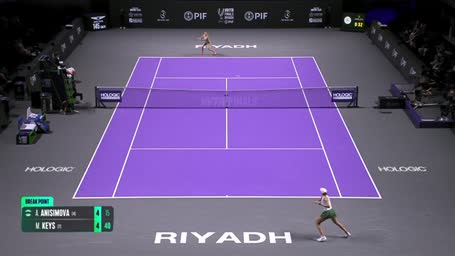 Highlights: Anisimova kämpft sich gegen Keys zurück