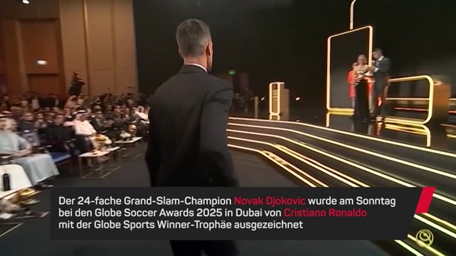 Ronaldo ehrt Djokovic bei den Globe Soccer Awards