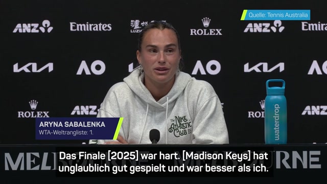 Revanche! Sabalenka will 2026 stärker sein