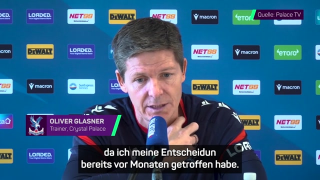 Glasner verlässt Crystal Palace