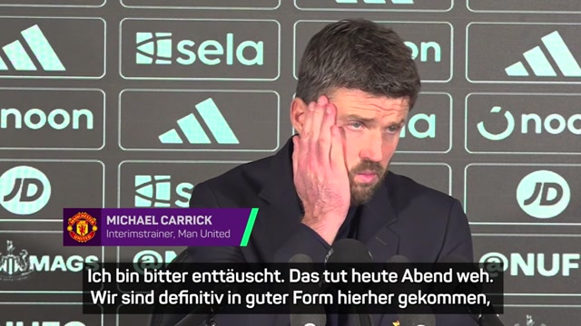 Carrick "bitter enttäuscht" über Pleite