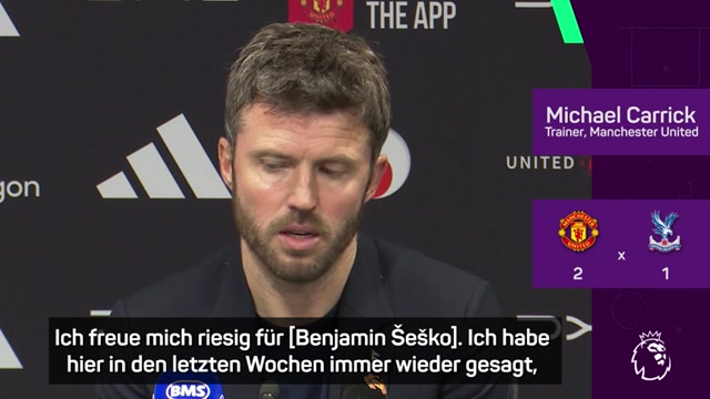 Carrick schwärmt von Sesko: "Eine absolute Freude"