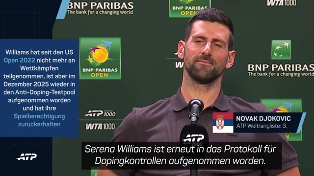 Djokovic scherzt über Serena
