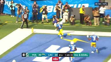 Hill entscheidet irres Duell zwischen Dolphins und Chargers