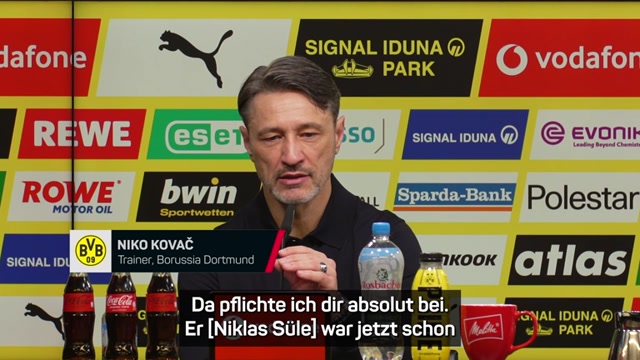 Kovac ordnet Süles Leistung gegen Gladbach ein