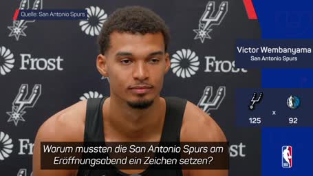 Wembanyama: "Wir sind es alle leid zu verlieren"
