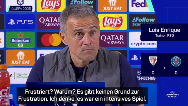 Enrique nach PSG-Patzer nicht frustriert Enrique nach PSG-Patzer nicht frustriert
