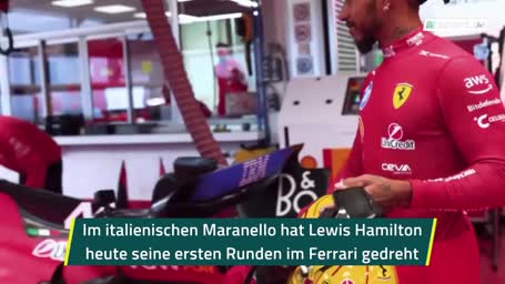 Hamilton dreht erste Runden im Ferrari