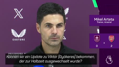 Arteta lobt Gyökeres: "Eines seiner besten Spiele"