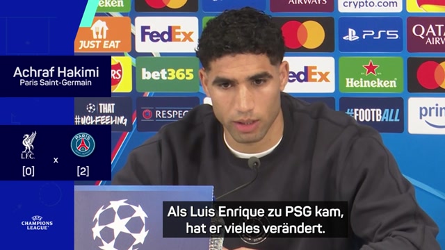 Hakimi schwärmt von Enrique