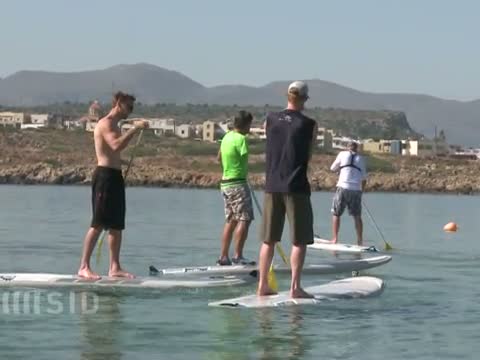 Entspannung pur -Athleten genießen Champion des Jahres auf Kreta