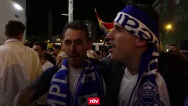 So wild feiern die Real-Fans den Final-Einzug