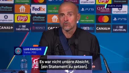 Enrique feiert Sieg, ohne Statement setzen zu wollen