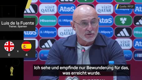 "Nur Bewunderung": Spanien-Coach über irren Rekord "Nur Bewunderung": Spanien-Coach über irren Rekord